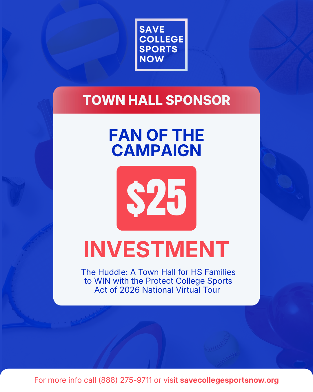 Fan of the Campaign Sponsorship Package (Individual Level)